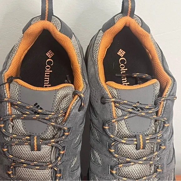 Men’s Columbia Crestwood Gray and Orange Trail Low Hiking Trail Shoes Sz 10 - Picture 8 of 11